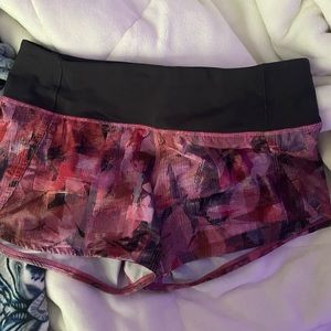 pink inseam lulu lemon shorts